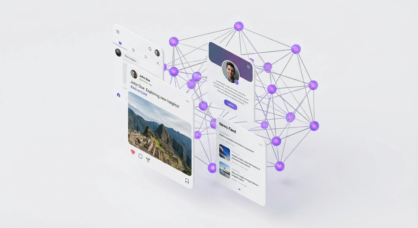 Макет социальной сети